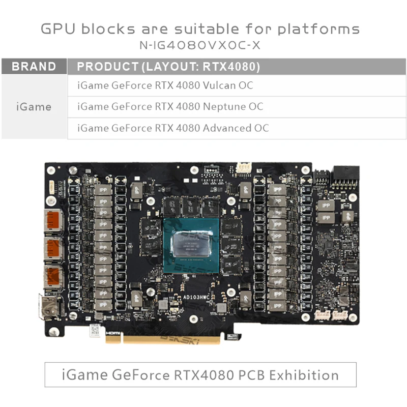 Bykski N-IG4080VXOC-X bloque G - Rtx 4080 Water Cooling Block reseña y precio