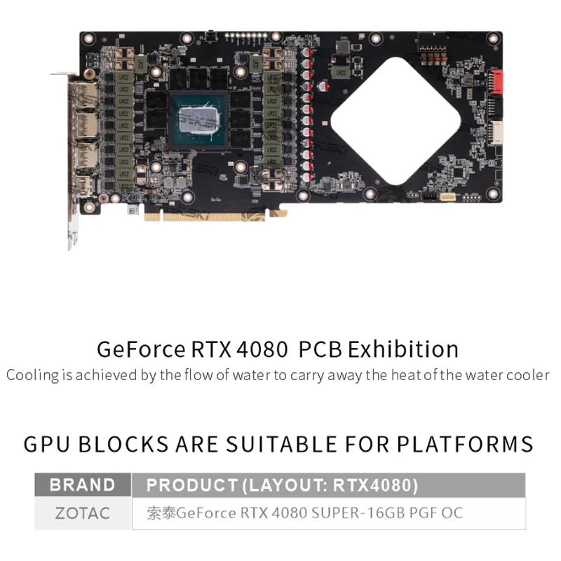 Bloque GPU Bykski para Zotac G - Rtx 4080 Water Cooling Block reseña y precio